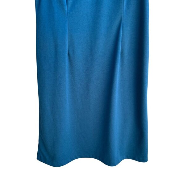 TravelSmith Womens Paneled Sleeveless Teal Stretch Pencil Sheath Maxi Dress L - Picture 6 of 8